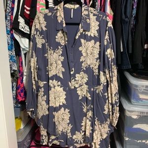 Free People “shake it” dress in marine combo